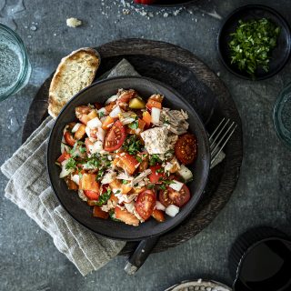 Einfacher Thunfischsalat mit Tomaten und Paprika #salat #thunfischsalat