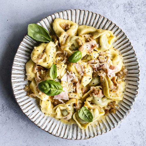 Tortellini alla Panna wie vom Italiener mit Schinken Sahne Soße