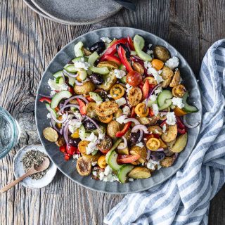 Griechischer Kartoffelsalat mit Feta